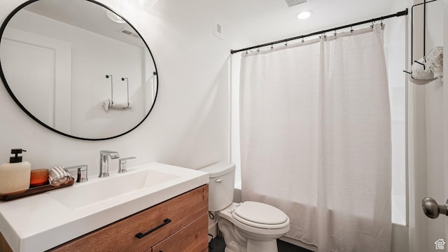 950 N 90 W, Santaquin, UT 84655 - full bathroom featuring vanity, shower / tub combo, and recessed lighting