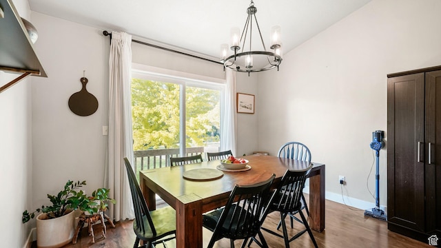 950 N 90 W, Santaquin, UT 84655 - dining area featuring a chandelier and wood finished floors