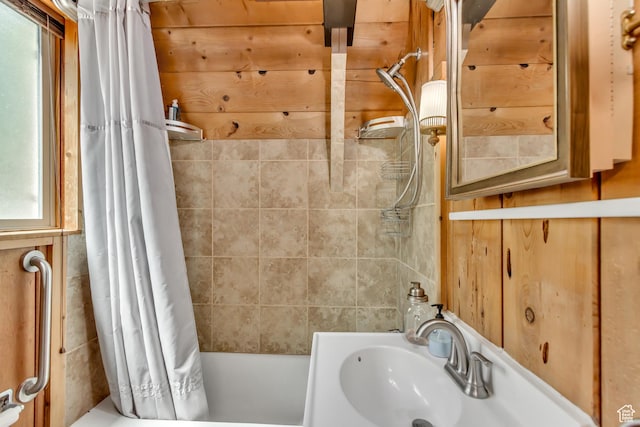 4601 Conifer Dr, Oakley, UT 84055 - full bath featuring shower / bath combo with shower curtain and a sink