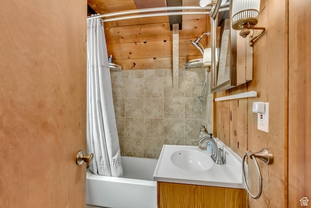 4601 Conifer Dr, Oakley, UT 84055 - full bathroom featuring vanity and shower / bath combo with shower curtain
