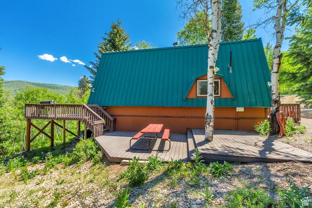 4601 Conifer Dr, Oakley, UT 84055 - wooden deck featuring stairs