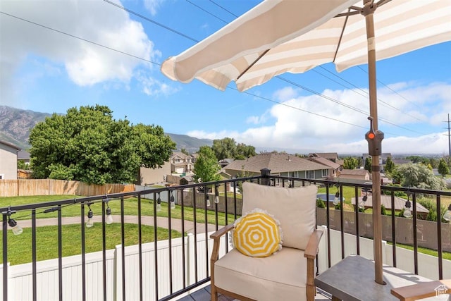 1010 E Bigelow Ave, Layton, UT 84040 - balcony with a mountain view and a residential view