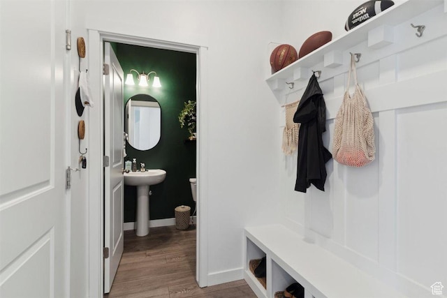 1010 E Bigelow Ave, Layton, UT 84040 - mudroom with light wood finished floors and baseboards