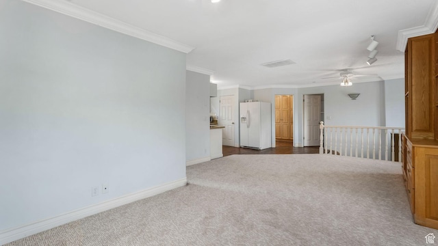 3175 N 140 W, Provo, UT 84604 - unfurnished room featuring dark carpet, crown molding, and a ceiling fan