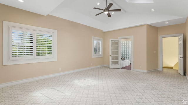 3175 N 140 W, Provo, UT 84604 - carpeted empty room featuring ceiling fan, plenty of natural light, recessed lighting, and lofted ceiling