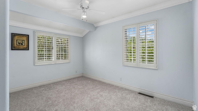 3175 N 140 W, Provo, UT 84604 - carpeted spare room with ornamental molding and ceiling fan