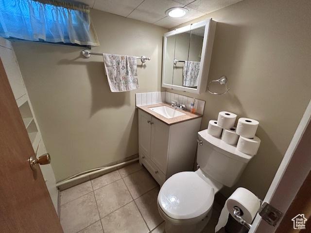 1567 E Westminster Ave, Salt Lake City, UT 84105 - bathroom with vanity and tile patterned flooring