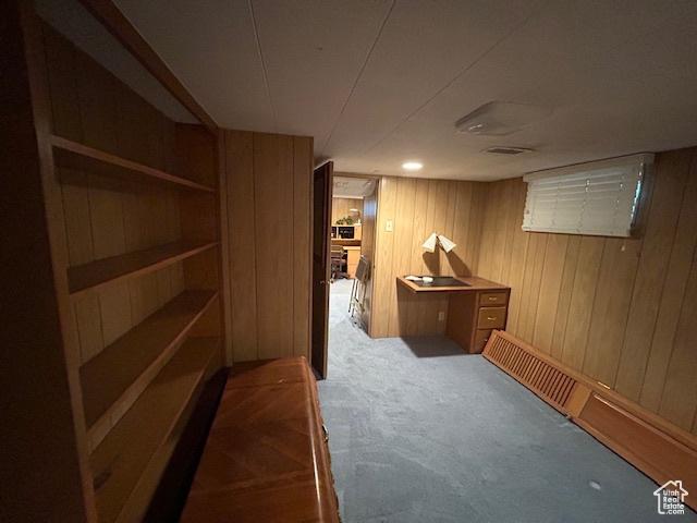 1567 E Westminster Ave, Salt Lake City, UT 84105 - interior space featuring wood walls and carpet flooring