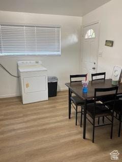 856 N 600 E, Lehi, UT 84043 - dining room featuring washer / dryer and light wood finished floors