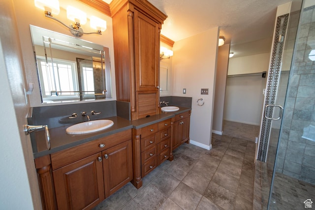 1416 W Valley View Dr, Wellington, UT 84542 - full bath with double vanity and a shower stall