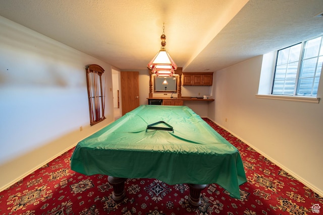 1416 W Valley View Dr, Wellington, UT 84542 - game room with carpet flooring, pool table, and a textured ceiling
