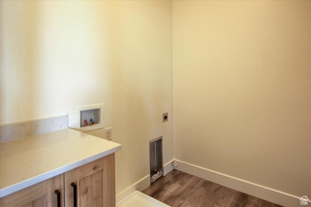 4181 W 1725 S, West Haven, UT 84401 - washroom featuring hookup for a washing machine, hookup for an electric dryer, dark wood-style floors, and cabinet space