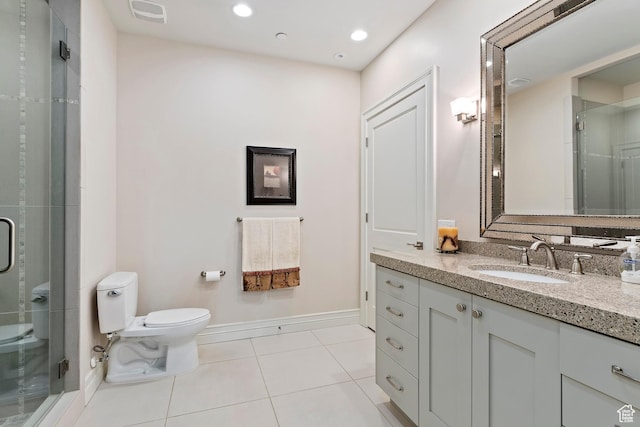 1706 E Murray Holladay Rd S Unit 204, Holladay, UT 84117 - full bath featuring vanity, tile patterned floors, a shower stall, and recessed lighting