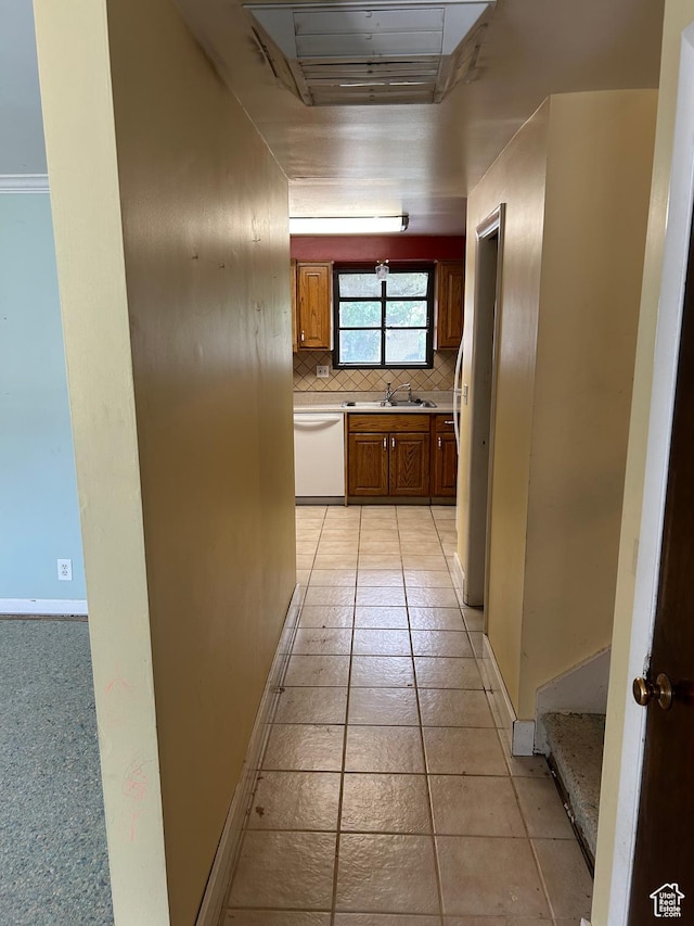 2784 W 2890 S, West Valley City, UT 84119 - hall featuring a sink and light tile patterned floors