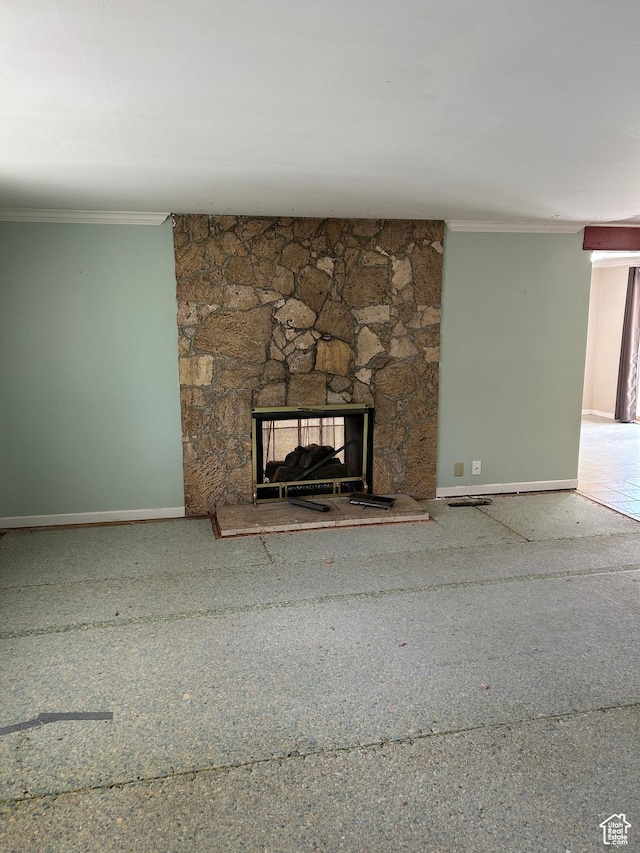 2784 W 2890 S, West Valley City, UT 84119 - detailed view of ornamental molding, a fireplace, and carpet flooring