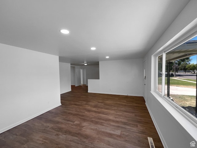 270 N 500 E, Spanish Fork, UT 84660 - unfurnished living room with recessed lighting and dark wood-style floors
