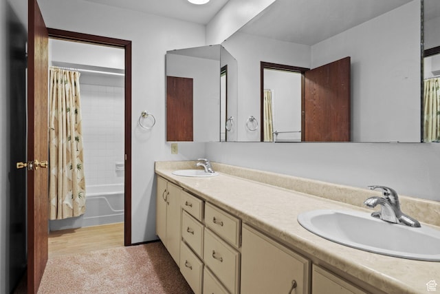 771 E 17th Ave, Salt Lake City, UT 84103 - bathroom featuring double vanity and shower / bath combo
