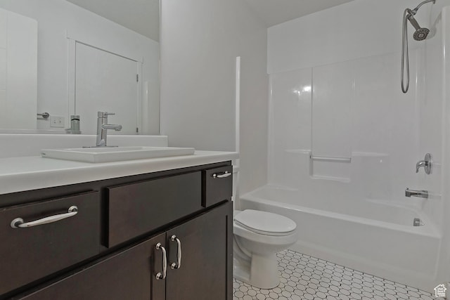 5306 W Solafax Ln, Herriman, UT 84096 - bathroom with vanity, shower / washtub combination, and tile patterned flooring