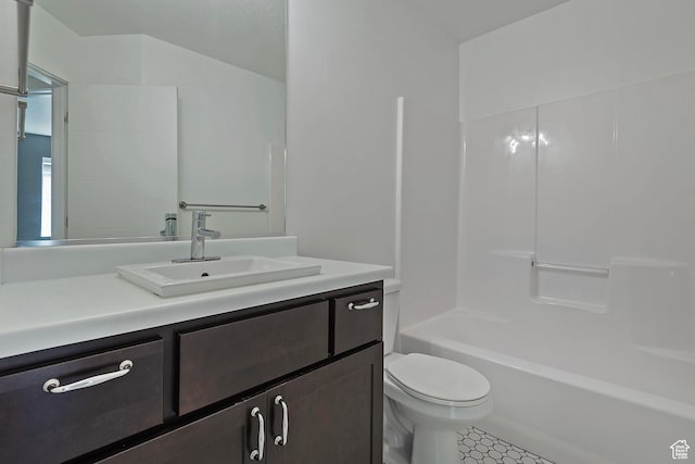 5306 W Solafax Ln, Herriman, UT 84096 - full bathroom with vanity, shower / washtub combination, and tile patterned flooring