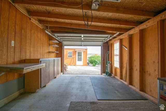 305 S Sheridan St, Stockton, UT 84071 - garage with wood walls