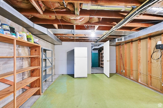 506 N 100 E, Brigham City, UT 84302 - unfinished basement featuring freestanding refrigerator
