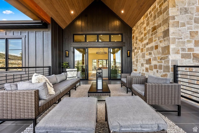 2225 Elk Meadows Cir, Woodland, UT 84036 - view of patio / terrace with outdoor lounge area