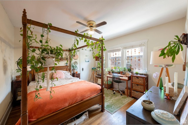 1021 E 800 S, Salt Lake City, UT 84102 - bedroom featuring wood finished floors and a ceiling fan