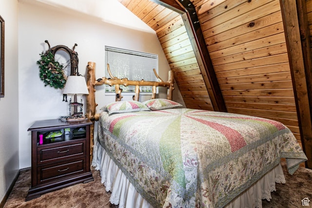 1922 N Corral Rd Unit 10, Scofield, UT 84526 - carpeted bedroom with vaulted ceiling and wooden ceiling