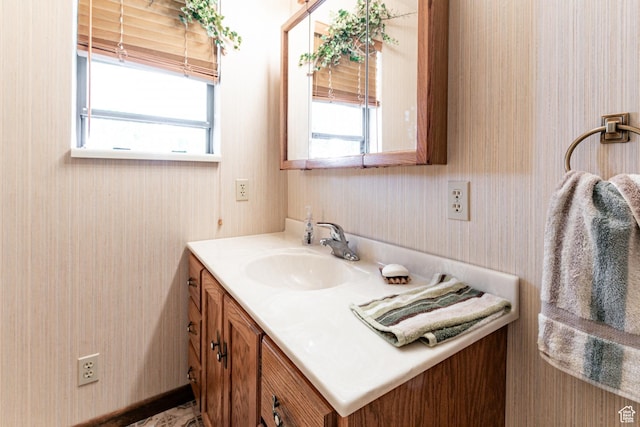 1922 N Corral Rd Unit 10, Scofield, UT 84526 - bathroom featuring vanity and wallpapered walls