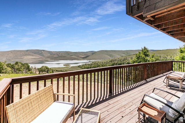 1922 N Corral Rd Unit 10, Scofield, UT 84526 - deck with a water and mountain view