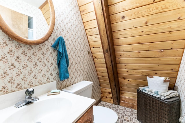1922 N Corral Rd Unit 10, Scofield, UT 84526 - half bathroom with wallpapered walls and vanity