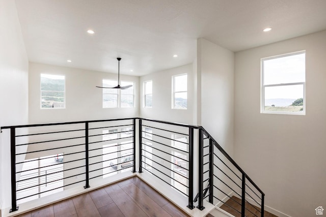 392 W Ascent Dr Unit 255, Hideout, UT 84036 - stairway featuring plenty of natural light, recessed lighting, and wood finished floors