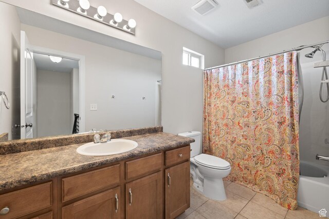 6959 S Adventure Way, West Jordan, UT 84081 - full bath featuring vanity, tile patterned floors, and shower / bath combo