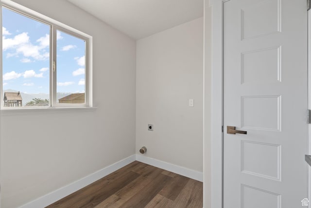 6959 S Adventure Way, West Jordan, UT 84081 - laundry area with electric dryer hookup and dark wood-type flooring