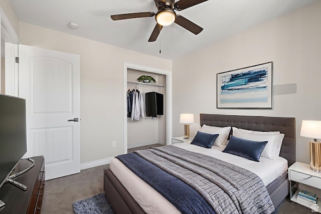 6959 S Adventure Way, West Jordan, UT 84081 - carpeted bedroom featuring ceiling fan and a closet
