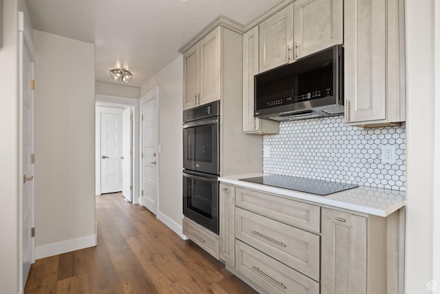 6959 S Adventure Way, West Jordan, UT 84081 - kitchen featuring stainless steel appliances, light countertops, backsplash, and dark wood-style floors