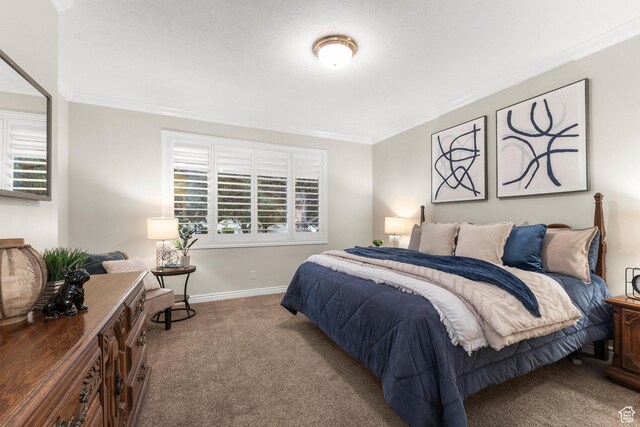 11863 S Cottage Side Way, Draper, UT 84020 - bedroom featuring carpet flooring and crown molding
