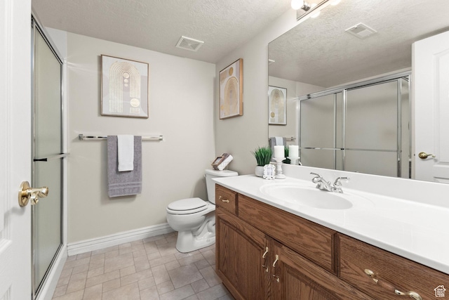 11863 S Cottage Side Way, Draper, UT 84020 - bathroom with vanity, a shower with shower door, and a textured ceiling