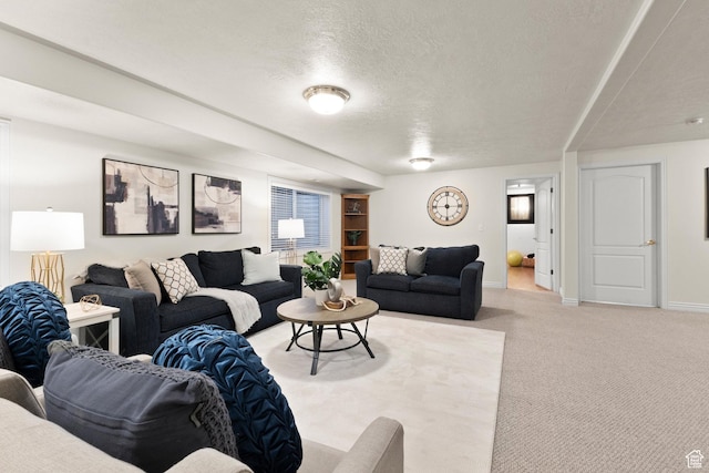 11863 S Cottage Side Way, Draper, UT 84020 - living room featuring light colored carpet and a textured ceiling