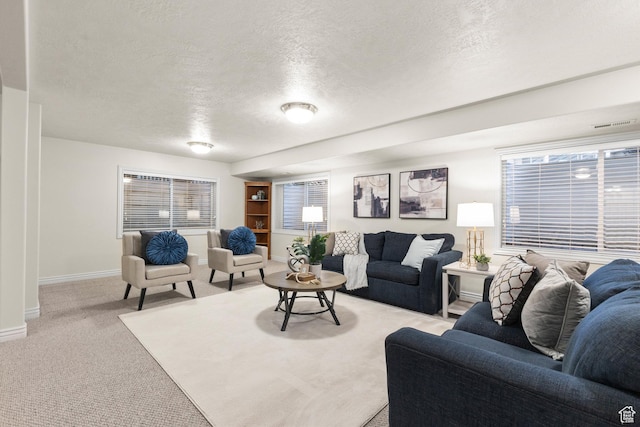 11863 S Cottage Side Way, Draper, UT 84020 - living area featuring a textured ceiling and light carpet