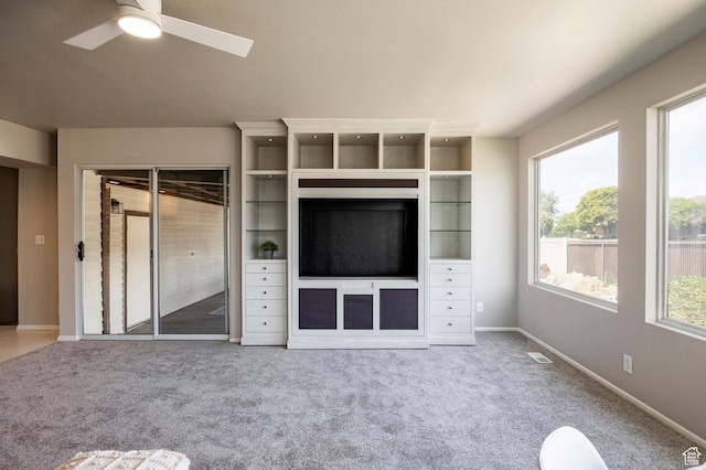8097 S 535 E, Sandy, UT 84070 - unfurnished living room featuring carpet floors and a ceiling fan