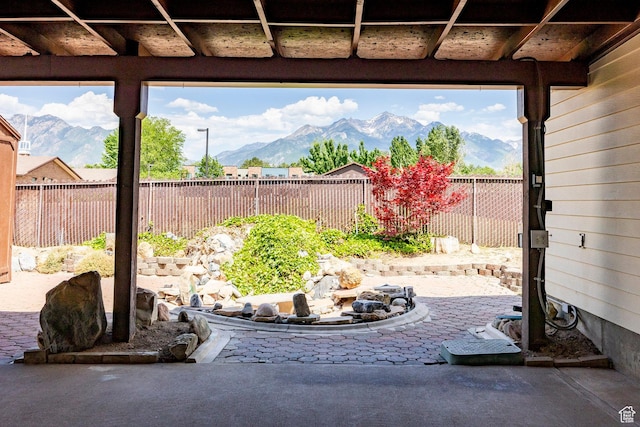 8097 S 535 E, Sandy, UT 84070 - fenced backyard featuring a mountain view and a patio
