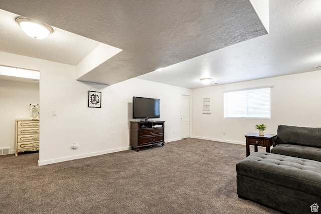 2402 W 525 S, Layton, UT 84041 - living area featuring dark carpet and a textured ceiling