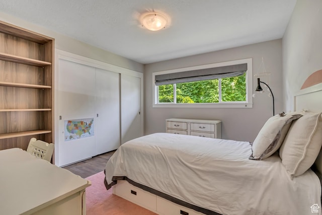 2241 E Melodie Ann Way, Holladay, UT 84124 - bedroom with a closet and wood finished floors