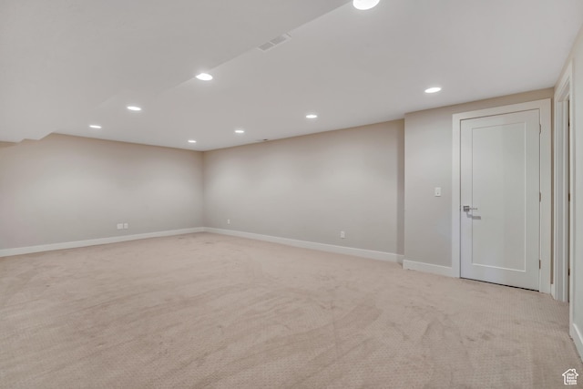 2241 E Melodie Ann Way, Holladay, UT 84124 - spare room featuring light carpet and recessed lighting