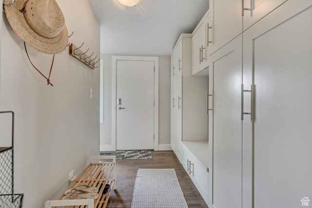 2241 E Melodie Ann Way, Holladay, UT 84124 - mudroom featuring dark wood-type flooring and baseboards