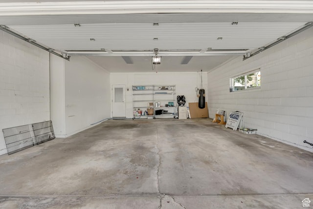 2241 E Melodie Ann Way, Holladay, UT 84124 - garage with concrete block wall