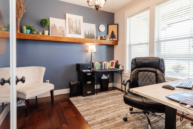 981 E Pebble Creek Rd, Smithfield, UT 84335 - office space featuring dark wood-style flooring and baseboards