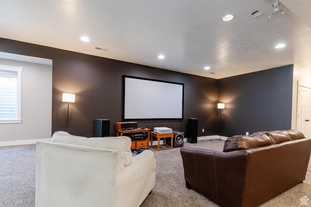 981 E Pebble Creek Rd, Smithfield, UT 84335 - home theater room featuring carpet floors and recessed lighting