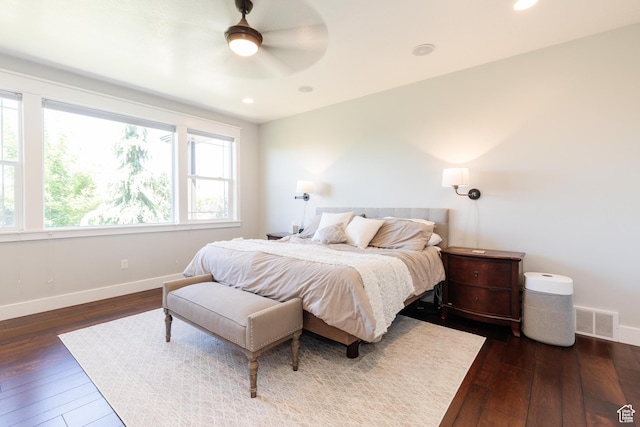 981 E Pebble Creek Rd, Smithfield, UT 84335 - bedroom with wood-type flooring, recessed lighting, and ceiling fan